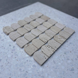 Alessio Chiaro Scallop Mosaic - Stone and Tile Projects