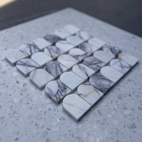 Alessio New York Scallop Mosaic - Stone and Tile Projects