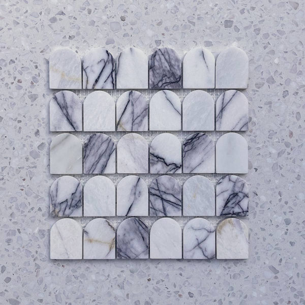 Alessio New York Scallop Mosaic - Stone and Tile Projects