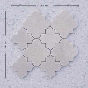 White Sand Alhambra Jumbo Mosaic - Stone and Tile Projects