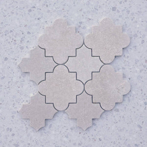 White Sand Alhambra Jumbo Mosaic - Stone and Tile Projects
