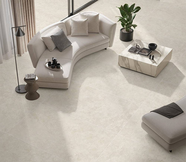 Almeria Travertine Bianco Porcelain - Stone and Tile Projects