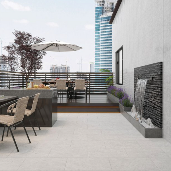 Almeria Travertine Chalk Porcelain - Stone and Tile Projects