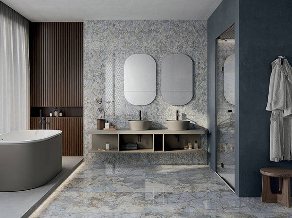 Blue Topaz Italian Porcelain - Stone and Tile Projects
