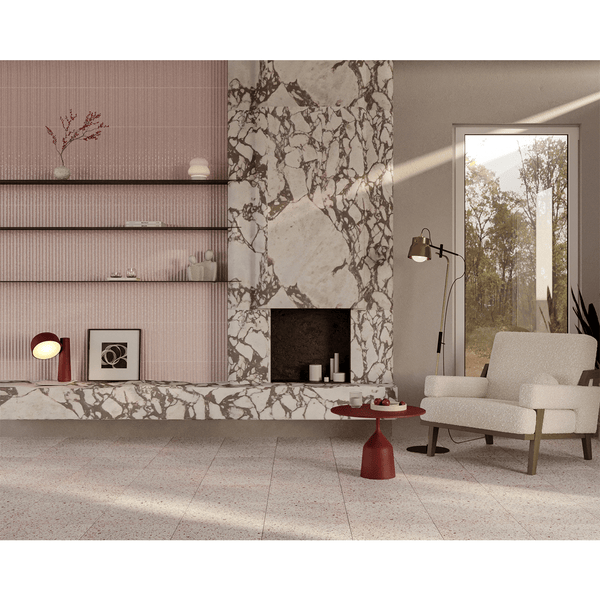 Bologna Decor Rossa Concave Italian Porcelain - Stone and Tile Projects