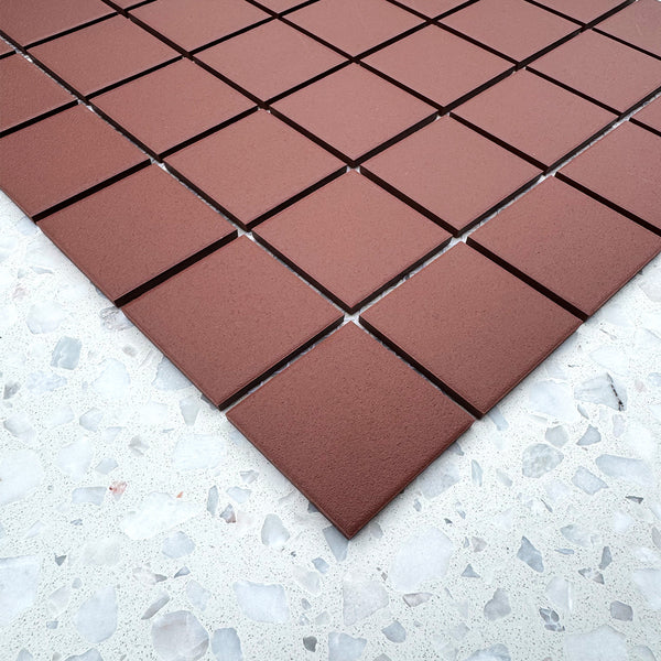 Cagliari Maroon Red Full Bodied Porcelain Mosaic