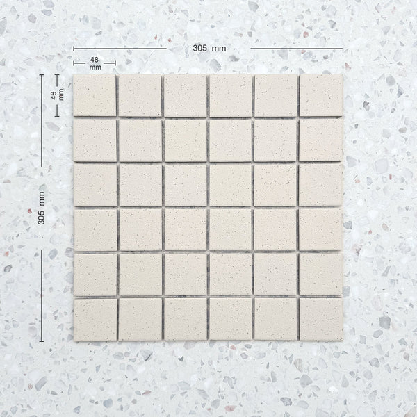 Cagliari Nude White Fusion Full Bodied Porcelain Mosaic