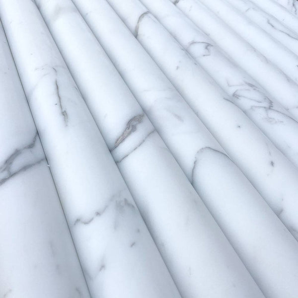 Calacatta Staturio Marble Convex Flute Plus - Stone and Tile Projects