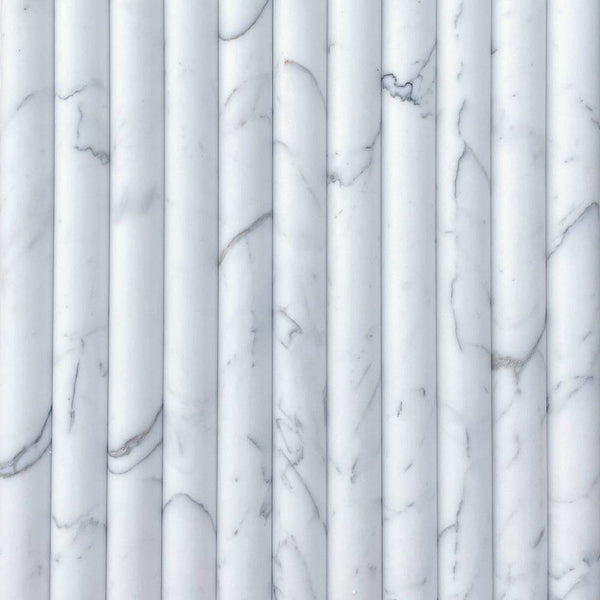 Calacatta Staturio Marble Convex Flute Plus - Stone and Tile Projects