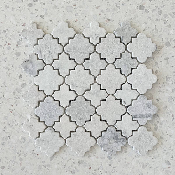 Carrara Alhambra Marble Mosaic - Stone and Tile Projects