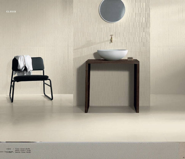 Cloud Haven Concrete Italian Porcelain - Stone and Tile Projects