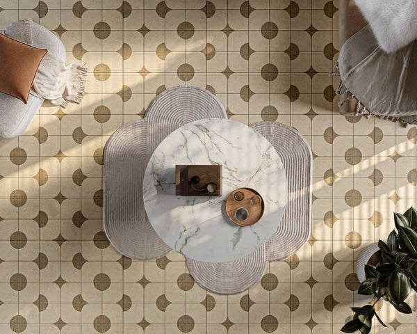 Chiaro Travertine Stella Cupola mosaic - Stone and Tile Projects