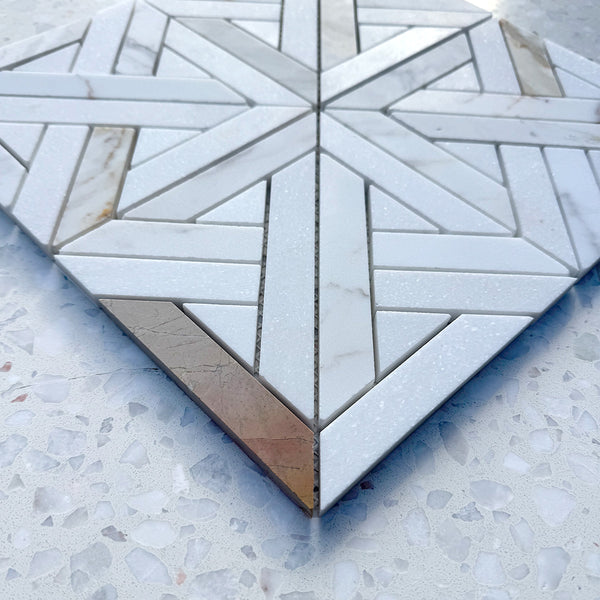 Intarsio Calacatta Oro Marble Mosaic