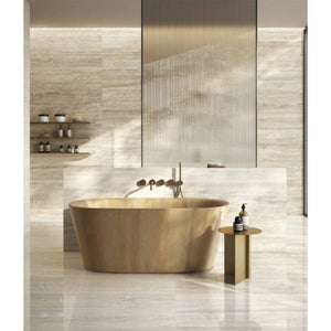 Calico Beige Travertine Veincut Porcelain - Stone and Tile Projects