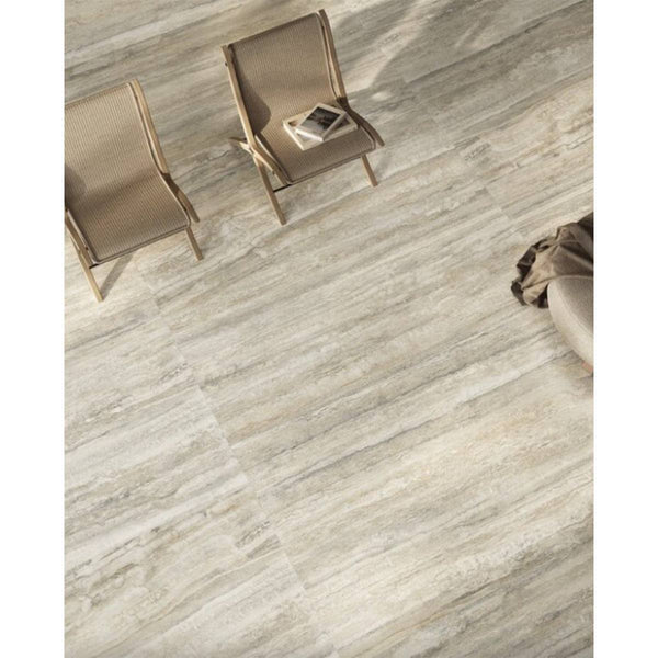 Calico Beige Travertine Veincut Porcelain - Stone and Tile Projects