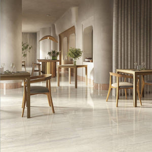 Calico Ivory Travertine Veincut Porcelain - Stone and Tile Projects