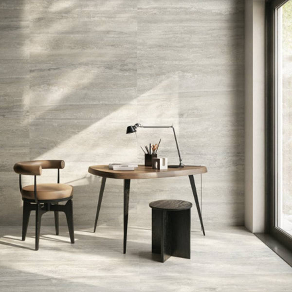 Calico Pearl Travertine Veincut Porcelain - Stone and Tile Projects