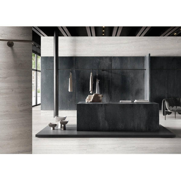 Calico White Travertine Veincut Porcelain - Stone and Tile Projects