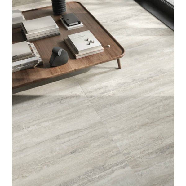 Calico Pearl Travertine Veincut Porcelain - Stone and Tile Projects