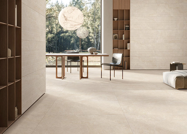 Kashan Limestone Bone Porcelain - Stone and Tile Projects