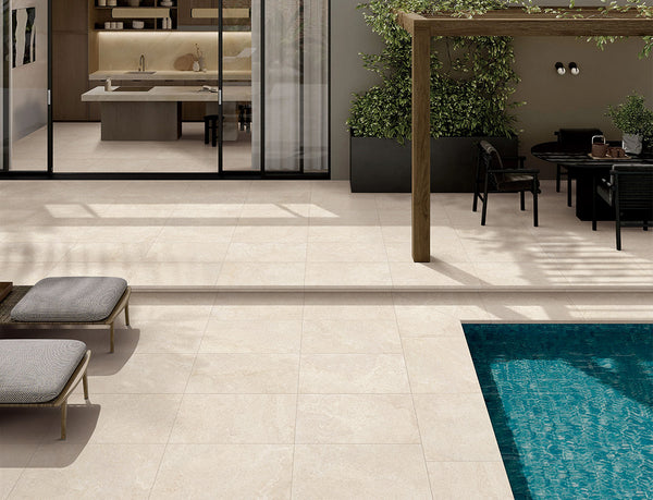 Kashan Limestone Bone Porcelain - Stone and Tile Projects