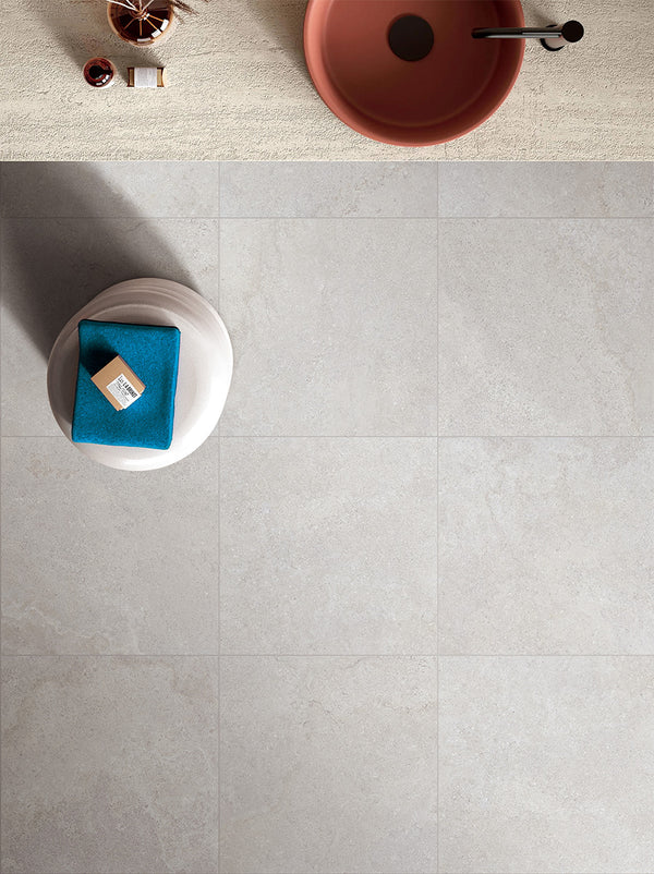 Kashan Limestone Smoke Porcelain - Stone and Tile Projects