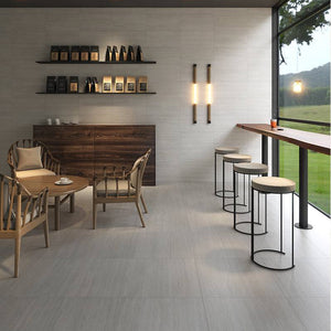 La Spezia Grey Travertine Veincut Porcelain - Stone and Tile Projects
