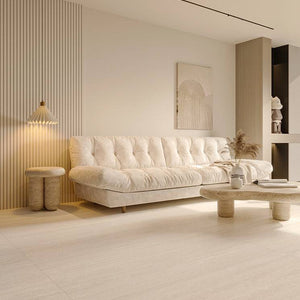 La Spezia Ivory Travertine Veincut Porcelain - Stone and Tile Projects