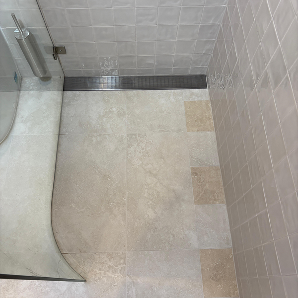 La Spezia Bianco Travertine Cross-Cut Porcelain - Stone and Tile Projects