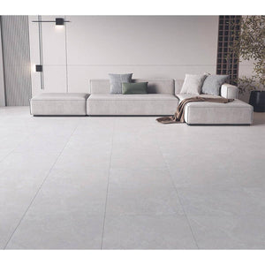 La Spezia Grey Travertine Cross-Cut Porcelain - Stone and Tile Projects