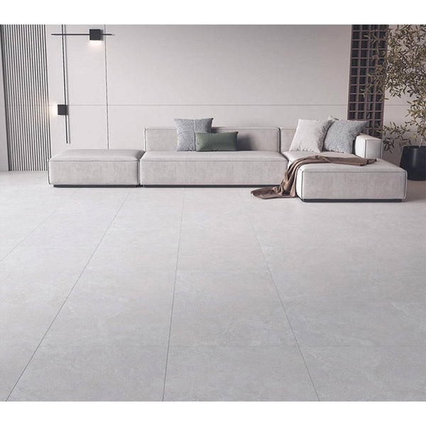 La Spezia Grey Travertine Cross-Cut Porcelain - Stone and Tile Projects