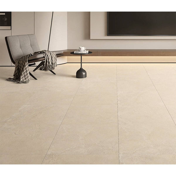 La Spezia Ivory Travertine Cross-Cut Porcelain - Stone and Tile Projects