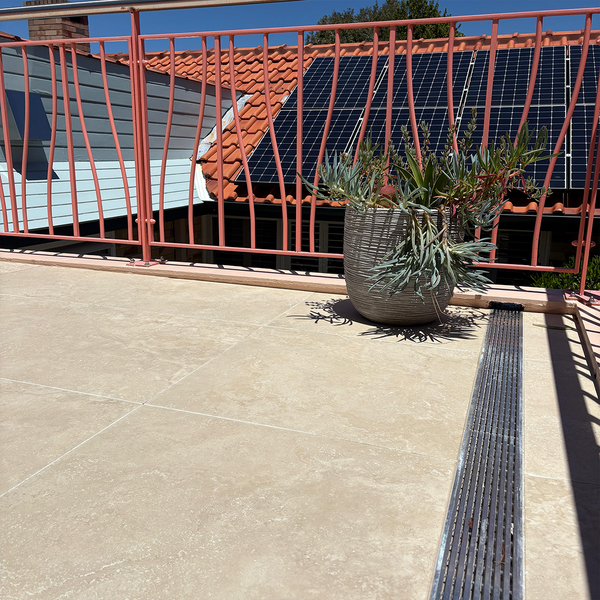 La Spezia Ivory Travertine Cross-Cut Porcelain - Stone and Tile Projects