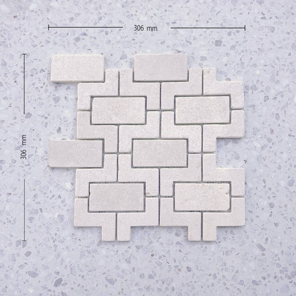 Moorish White Sand Mosaic - Stone and Tile Projects