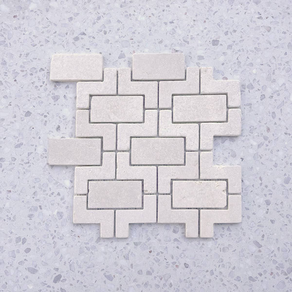 Moorish White Sand Mosaic - Stone and Tile Projects