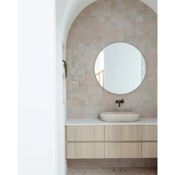 Morocco Rose Handmade Zellige 100x100 - Stone and Tile Projects