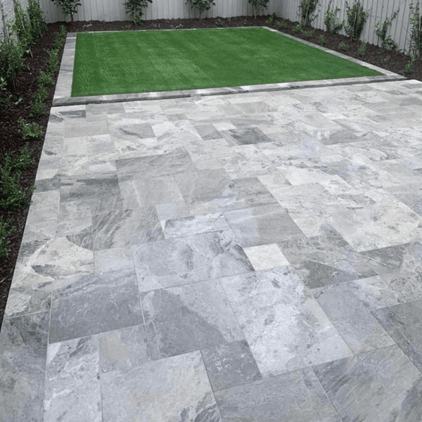 Nordic Grey Tumbled Marble - Stone and Tile Projects
