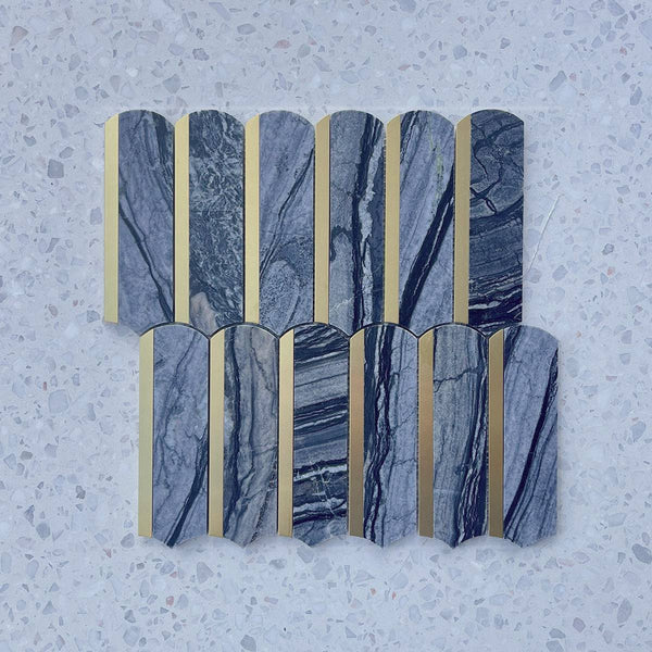 Arco Oro Jurassic Marble Mosaic - Stone and Tile Projects