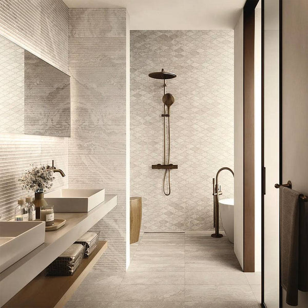 Pescara Travertine Bone Italian Porcelain - Stone and Tile Projects
