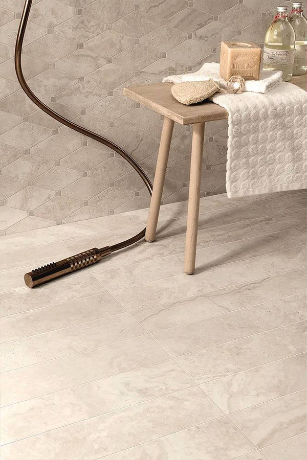 Pescara Travertine Bone Italian Porcelain - Stone and Tile Projects