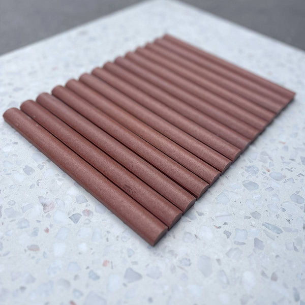 Protaras Clay Convex Flute Unglazed Porcelain Mosaic - Stone and Tile Projects
