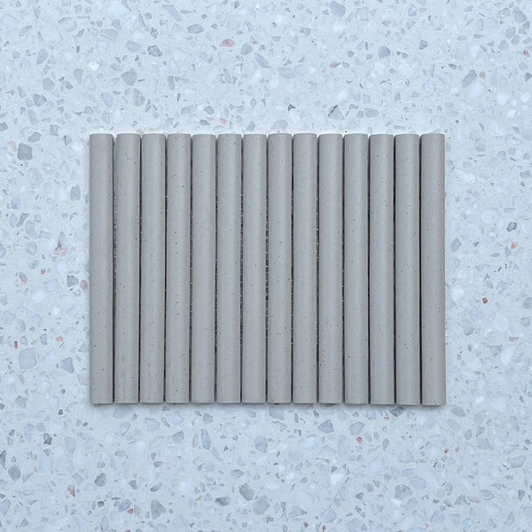 Protaras Light Grey Convex Flute Unglazed Porcelain Mosaic - Stone and Tile Projects