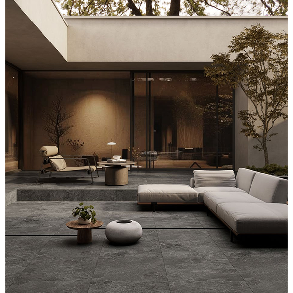 Rhyven Dark Grey Limestone Porcelain