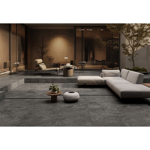 Rhyven Dark Grey Limestone Porcelain