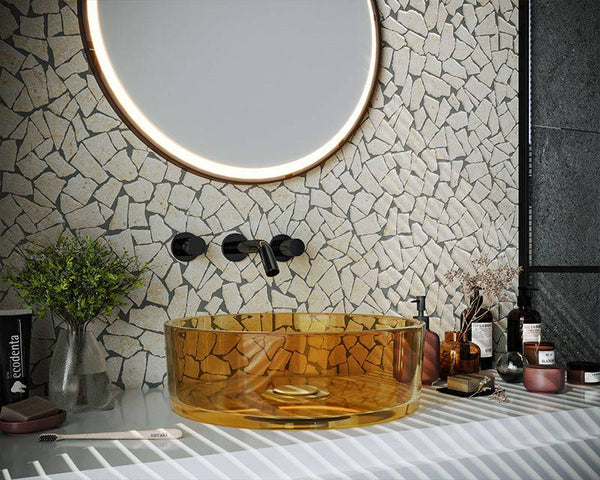 Sahara Botticino Marble Mosaic - Stone and Tile Projects