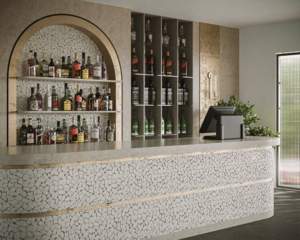 Sahara Botticino Marble Mosaic - Stone and Tile Projects