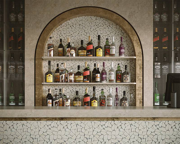 Sahara Botticino Marble Mosaic - Stone and Tile Projects