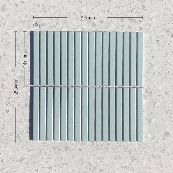 Sakura Aqua Slim Kitkat Mosaic - Stone and Tile Projects