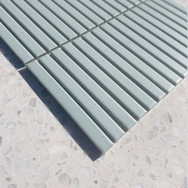 Sakura Aqua Slim Kitkat Mosaic - Stone and Tile Projects