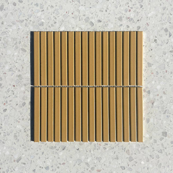 Sakura Giallo Slim Kitkat Mosaic - Stone and Tile Projects